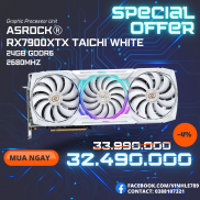 Card màn hình ASROCK RX 7900XTX TAICHI WHITE 24GB OC NEW