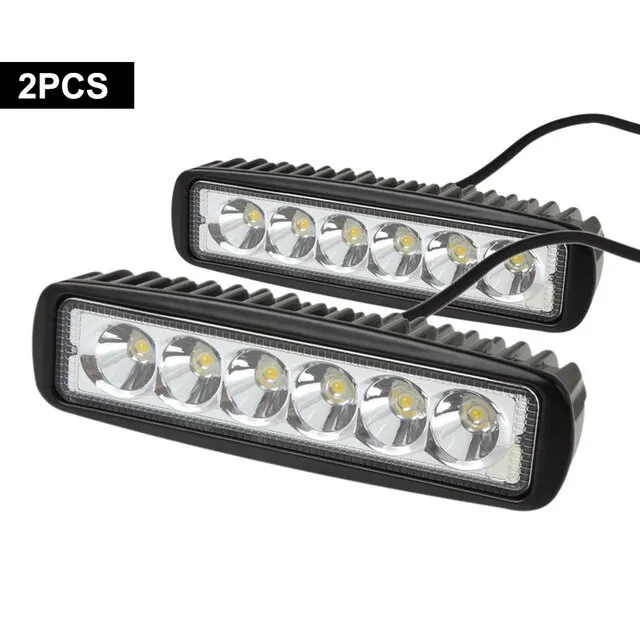 12v Universal Car Light 6led 18w Drl Work Lights Spotlight 800lm Off