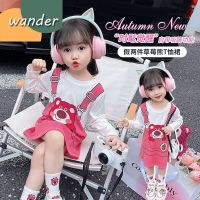 WANDER ชุดเดรสเด็กผู้หญิง เสื้อผ้าเด็กผญ พิมพ์ลายการ์ตูนสุดน่ารัก ชุดเดรสเชิ้ตแขนยาวผ้าฝ้ายแท้สำหรับเด็กผู้หญิง23917