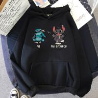 Lilo Stitch Cartoon Cute Sweatshirt Mens Disney Anime Comics Hoodies 2021 Autumn Fleece Soft Streetwear Casual Warm Men Hoodie Size Xxs-4Xl