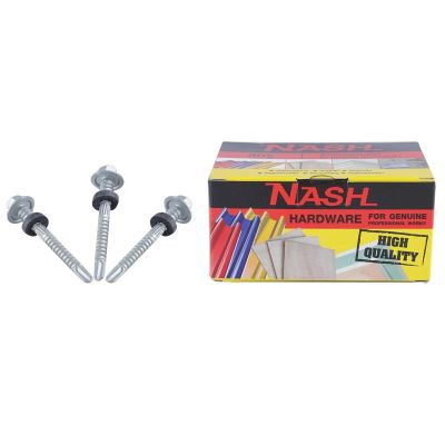 NASH สกรูสรรไท แปเหล็ก 12 x 48 สีบรอนซ์ (แพ็ค 100) [ส่งเร็วส่งไว มีเก็บเงินปลายทาง]