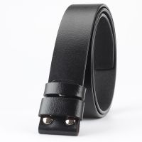 MYMC Mens Genuine Cowhide Leather Belt without Buckle DIY Belt Accessories High Quality Wild Belts Belts