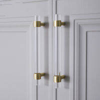 【CW】Acrylic Door Handle Transparent Acrylic Cabinet Handle and Knobs Gold Drawer Chest Furniture Luxury Handle Bathroom Kitchen Pull