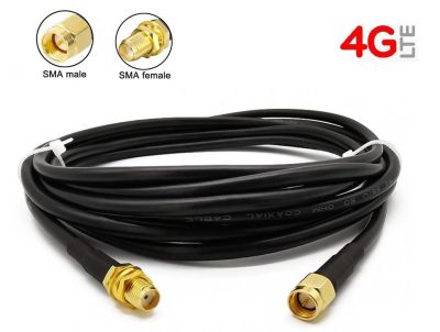 RP-SMA RG58 Low Loss Cable 10M สาย สำหรับ เสาอากาศ 3G 4G Router  10 เมตร