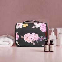 Fashion Peony Floral Makeup Bag Women Portable Travel Necessarie Organizer Waterproof Hanging Cosmetic Bag