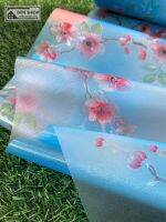 PVC สูญญากาศติดกระจก ซากุระ 3D Pink Blossom หน้ากว้าง 90 cm x 100cm