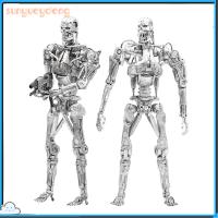 The Terminator T-800 Endoskeleton ชุดหุ่นโลหะ3มิติที่มีแสงไฟตา7ข้อต่อเลื่อนได้โมเดลพีวีซีเครื่องของเล่น