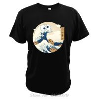 New The Great Wave Off Kanagawa Cookie Monster T Shirt Hokusai The Muppets Cookie T-Shirt Pure Cotton Tops fathers day gift