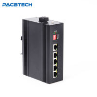 10100M Industrial POE Fiber Optical Switch Unmanaged 1Fiber +4RJ45 POE Switch