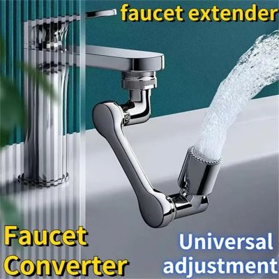 1080 Degree Rotatable Extension Faucet Sprayer Head Universal Bathroom Tap Extend Adapter Aerator 2 Spray Modes Faucet Extender