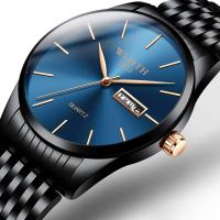 Mens Watches Top Brand Luxury Ultra-thin Male Clock Steel Display Week Date Fashion Quartz-Watch Business Men Wrist Watches