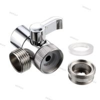 3 Way Tee Switch Faucet Adapter Connector Valve for Shower Head Diverter Home Bathroom Shower Faucets Water Separator WDAGTH