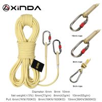 XINDA Escalada Paracord เชือกนิรภัยเดินป่ากลางแจ้งปีนหน้าผา6 8 10มม. เส้นผ่าศูนย์กลางอุปกรณ์ป้องกันอัคคีภัยความแข็งแรงสูง