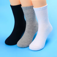 5 PairsLot Childrens Socks Spring &amp; Autumn Black White Grey Solid Student Sports Boys Socks Girls Socks Kids Socks for 2 4 6 8