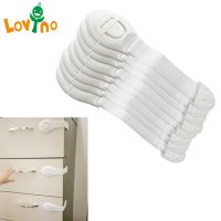 8Pcs/Lot Baby Safety Protector Child Cabinet Locking Plastic Lock Protection of Children Locking From Doors Drawers