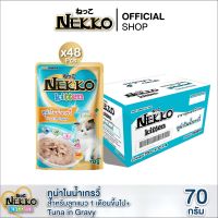 [ลด50%] ล้างสต๊อก!! [สูตรใหม่!] Nekko Kitten อาหารแมวเด็ก ปลาทูน่าในน้ำเกรวี่ P.48