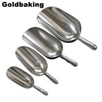 Goldbaking Aluminum Ice Scoop Dry Goods Shovel Bar Ice Scoop 6/12/24/38oz