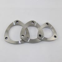 ♚ 304 Stainless Steel flange universal 51mm 63mm 76mm welded 3-hole movable flange Used for Automobile exhaust pipe and equipment