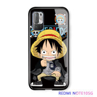 UCUC เคสโทรศัพท์เคสสำหรับXiaomi POCO M3 Pro 5G/4G Soft Edge อะนิเมะสำหรับชาย Luffy Glossy ปลอกกระจกเทมเปอร์กันกระแทกเคสหลังฝาครอบ