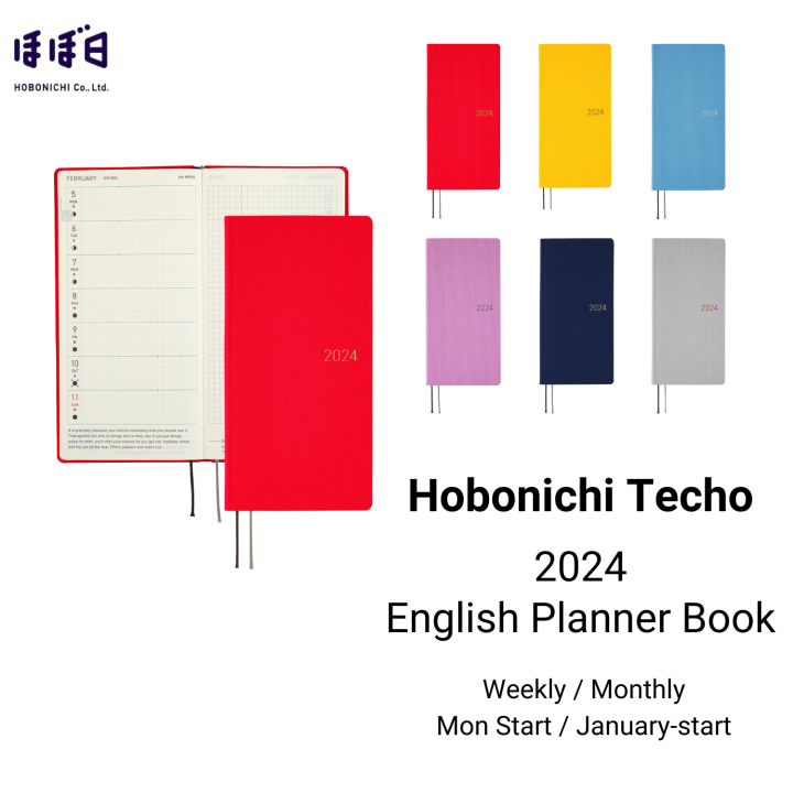 [ Hobonichi Techo ] 2024 English Planner Book Hardcover Colors Series