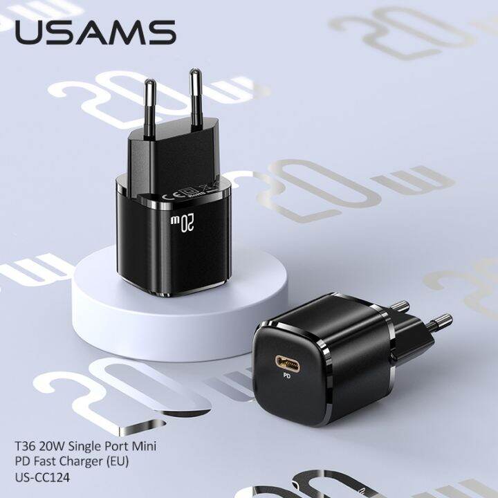 usams-pd-20w-เครื่องชาร์จ-usb-เร็วชนิด-c-kabel-set-pd3-0ชาร์จเร็ว3-0ที่ชาร์จมือถือติดกำแพงสำหรับ-ipad-14-13-12-11-pro-max-xs