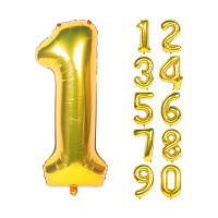 Gold Digit Helium Foil Balloons Large Number Balloon For Party Supplies 163240inch Baby Shower Birthday Party Decorations