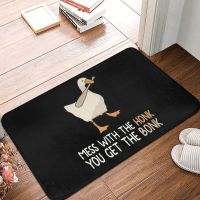 Untitled Goose Honk Bell Game Non-slip Doormat Living Room Mat Mess With The Honk You Get Bonk Floor Carpet Welcome Rug Indoor