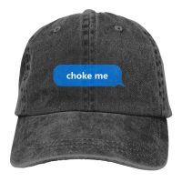 Adjustable Solid Color Baseball Cap Choke Me Washed Cotton BDSM Sports Woman Hat