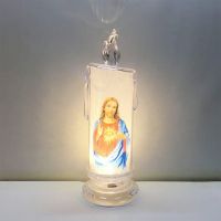 Jesus Virgin Christ Candle Lamp Romantic Tealight Electronic Flameless LED Devotional Prayer Candles Light