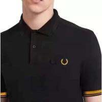 FRED PERRY FP Grain Joint Chuan Long Bao หลิงโปโลแขนสั้นผู้ชายเสื้อผ้าด้านบนไม่มีซับในของอังกฤษ