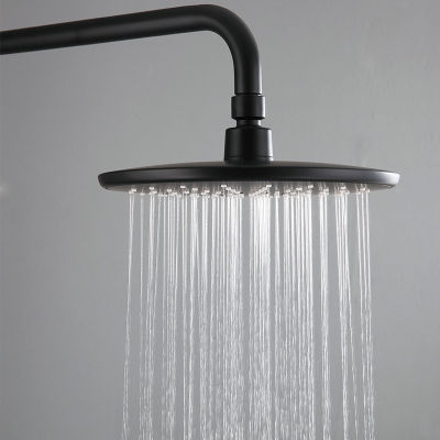 Matte Balck Shower Head Bathroom Plastic Shower Crane Mode Black Rainbow Nozzle