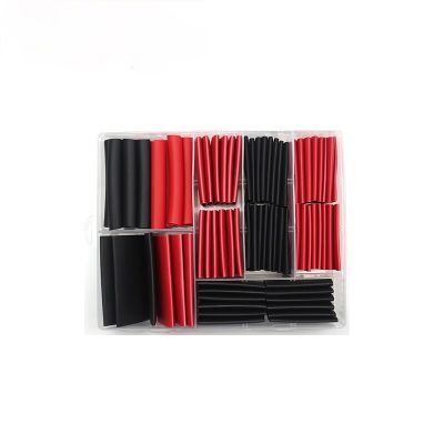 74pcs Heat shrink Tube Sleeving Tubing Assorted set  Insulation Polyolefin Electrical Connection Cable Wire Waterproof Wires 3:1 Cable Management