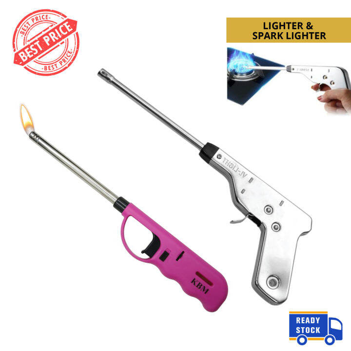 🔥𝗥𝗘𝗔𝗗𝗬 𝗦𝗧𝗢𝗖𝗞🔥Refillable Kitchen Gas Lighter Long Nozzle Lighter with Ignition Switch On The
