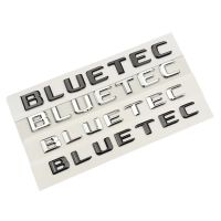 Bluetec ชุดเครื่องแต่งกายรูปพิซซ่าสำหรับ Mercedes Benz ดีเซลสีน้ำเงินป้ายโลโก้ท้ายรถสติกเกอร์ด้านข้างรถสีดำเงิน3D ตกแต่งรถยนต์