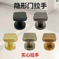 Invisible door handle single-sided lock exposed square Georgi secret background wooden gray black gold green