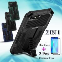 "2 IN 1สำหรับ OPPO A1K เคสศัพท์ Dual Fall Protection Hard Case กล้องป้องกัน2ชิ้นหน้าจอเซรามิคโค้ง"