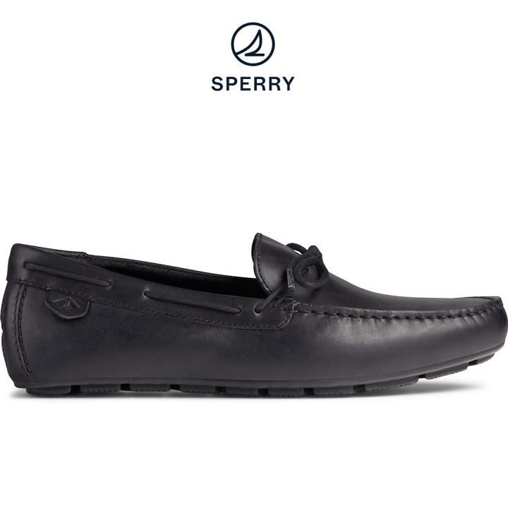 Sperry Men's Wave Driver 1-Eye Leather Loafer - Black (STS22760 ...