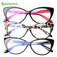 SOOLALA Cat Eye Anti Blue Light Reading Glasses Women Anti Glare Presbyopic Computer Eyeglasses Frame Sunglasses Reading Glasses