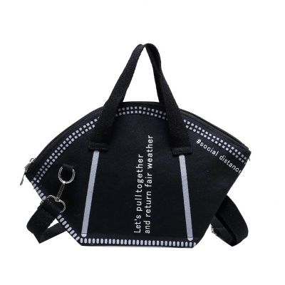 Womens Mask Style Handbag Fashion Trendy Ladies Shopper Bag Unique Design Trendy Shoulder Bags Black White SL
