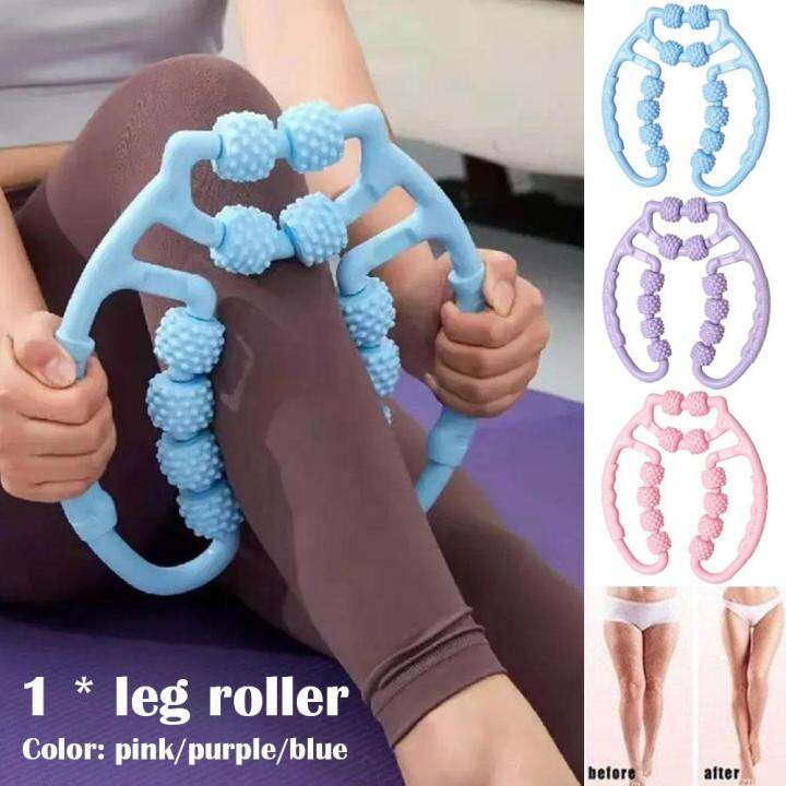 Annular Leg Clamp Massager Relaxing Plastic Leg Roller Roller Four Wheel Bar Yoga Massager Leg