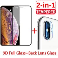 2in1 9D HD Black Protective Glass for iPhone 12 11 PRO MAX SE2023 7 8 6 6S Plus Camera Screen Protector for iPhone X XR XS Max Tempered Glass ฟิล์มกระจกนิรภัย QC7311520