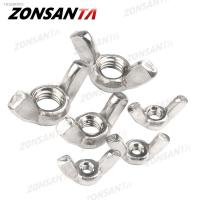 ۞⊕☊ ZONSANTA Wing Nuts M3 M4 M5 M6 M8 M10 M12 304Stainless Steel Tighten Hand a Nut Butterfly Nut Ingot DIN315 Eye nuts