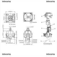 Inthespring สวิตช์สีน้ําตาล สําหรับซ่อม เปลี่ยนคีย์บอร์ดเชิงกล DIY Cherry Mx