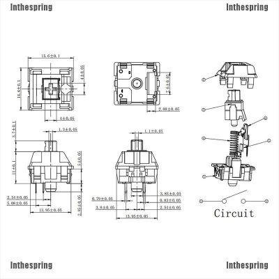 Inthespring สวิตช์สีน้ําตาล สําหรับซ่อม เปลี่ยนคีย์บอร์ดเชิงกล DIY Cherry Mx