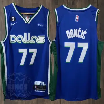 Men's Blue Dallas Mavericks Luka Doncic #77 Black Basketball Jersey City  Edition