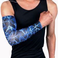 1 pair Compression Arm Sleeves Men Women Running Arm Warmers Basketball Gym Fitness Armguard Cycling Sun UV Protective Cover