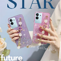 เคสโทรศัพท์ VIVOV29 5G VIVO Y27 Y78 V29 5G 4G เคส Phone Case เคสใสสีสันสดใสไข่มุกสวยหรูกำไลข้อมือคามิเลียท้องฟ้าเต็มไปด้วยดวงดาวเลื่อมปกหลังแบบนิ่ม2023