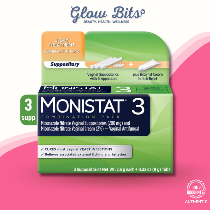 Monistat 3 Day Yeast Infection Treatment Combination Pack (3 Vaginal
