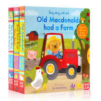 New version of sing along with me classic nursery rhyme mechanism operation Book Volume 3 Old MacDonald had a farm / row row your boat English original picture book childrens Enlightenment nursery rhyme paperboard book