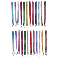 2X Hair Tinsel Strands with Tools 12 Colors Hair Tinsel Strands Kit, Hair Extensions Glitter Shiny Silk Tinsel